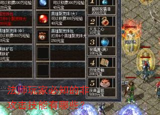 法师玩家必知的非攻击技能有哪些? 法师玩家必知的非攻击技能有哪些?