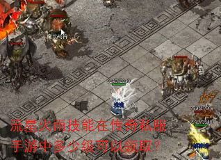 流星火雨技能在传奇私服手游中多少级可以领取? 流星火雨技能在传奇私服手游中多少级可以领取?