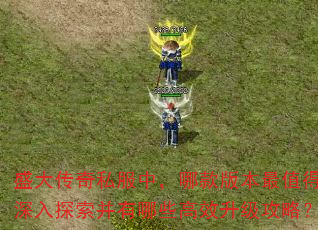 盛大传奇私服中,哪款版本最值得深入探索并有哪些高效升级攻略? 盛大传奇私服中,哪款版本最值得深入探索并有哪些高效升级攻略?